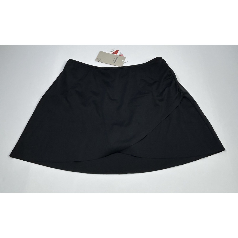AMOENA KOH SAMUI SWIM SKIRT 71698 + Briefs‎ Women's 12 Black NWT Split Front